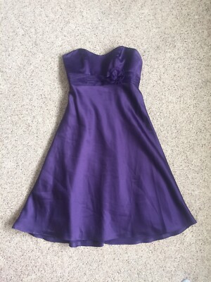 Purple Mid Length Prom Homecoming Bridesmaid Cocktail Dress Size 4  *Discontinued | eBay