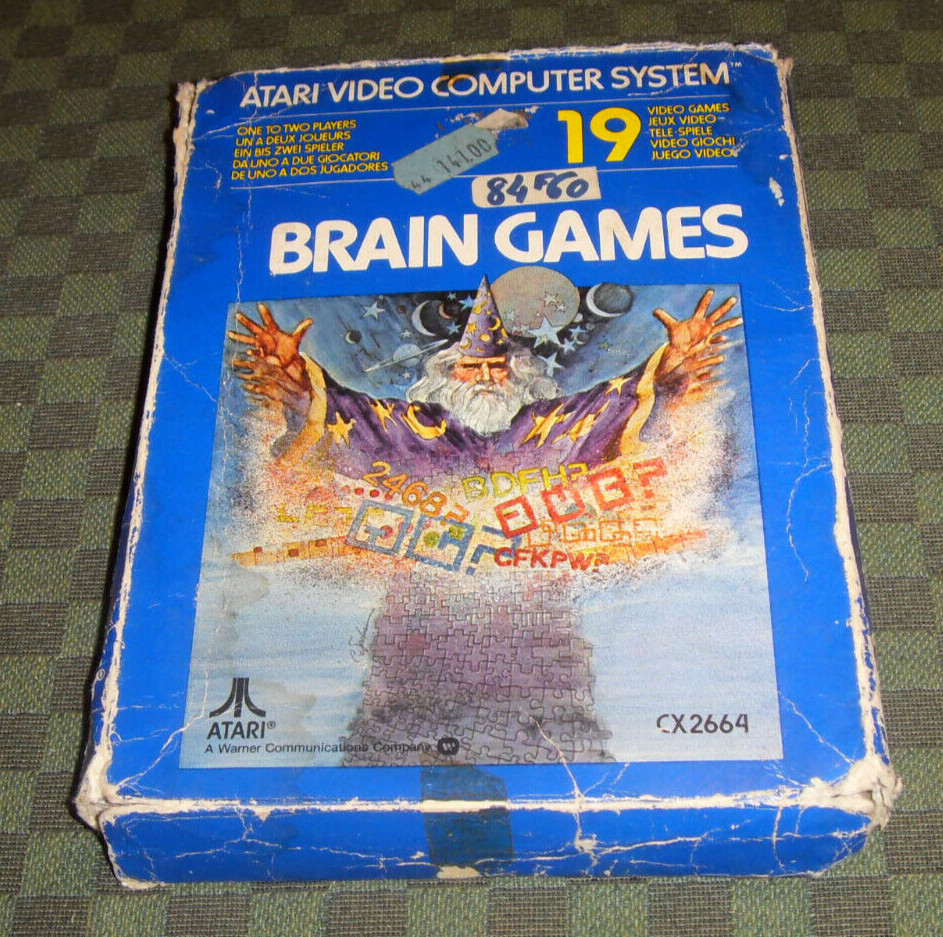 BOITE ABIMEE - Atari 2600 - Brain Games PAL multilingue (5 langues) complet