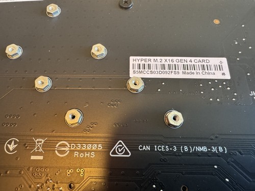 ASUS HYPER M.2 X16 CARD V2 GEN4 (unused-pulled from Asus Motherboard purchased) - Bild 10 von 11