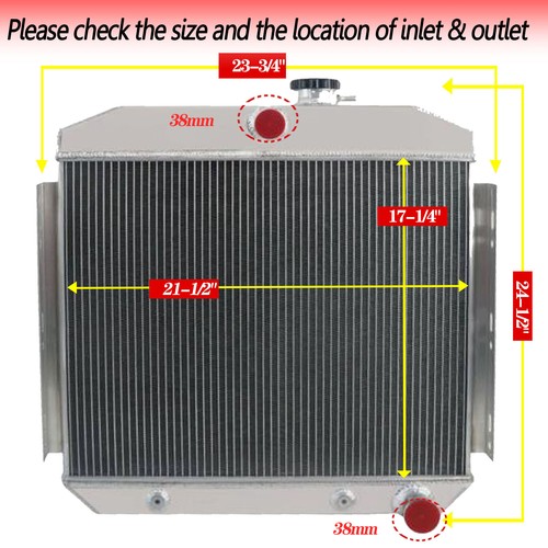 4Row Radiator For 1955-1957, 56 Chevrolet Bel Air/One-Fifty/Two-Ten ...