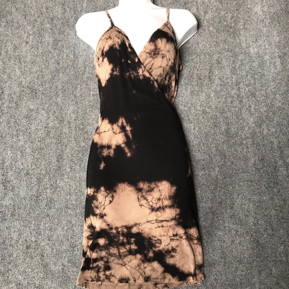 Vestido ceñido al cuerpo Y2K 00s T-Fiesta para mujer pequeño acanalado Rave Indie Grunge Boho EE. UU. Foto 2 de 4