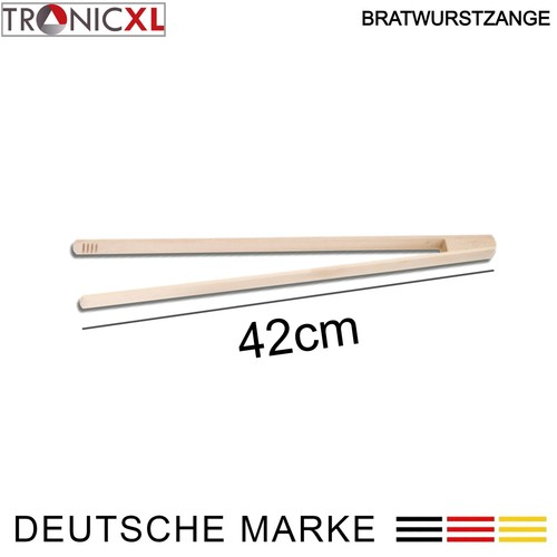 20 Pezzo Pinze per Griglia 42cm Bratwurstzange Barbecue BBQ Legno Accessori - Foto 4 di 5