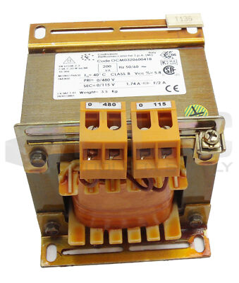 COSTRUZIONI OCM0320600418 TRANSFORMER 200VA 50/60HZ 480V