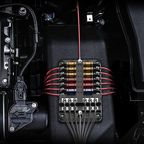 Pannello Fusibile Barca Blocco Distribuzione Alimentazione 12v con Indicatore LED Avvertimento - Foto 6 di 7