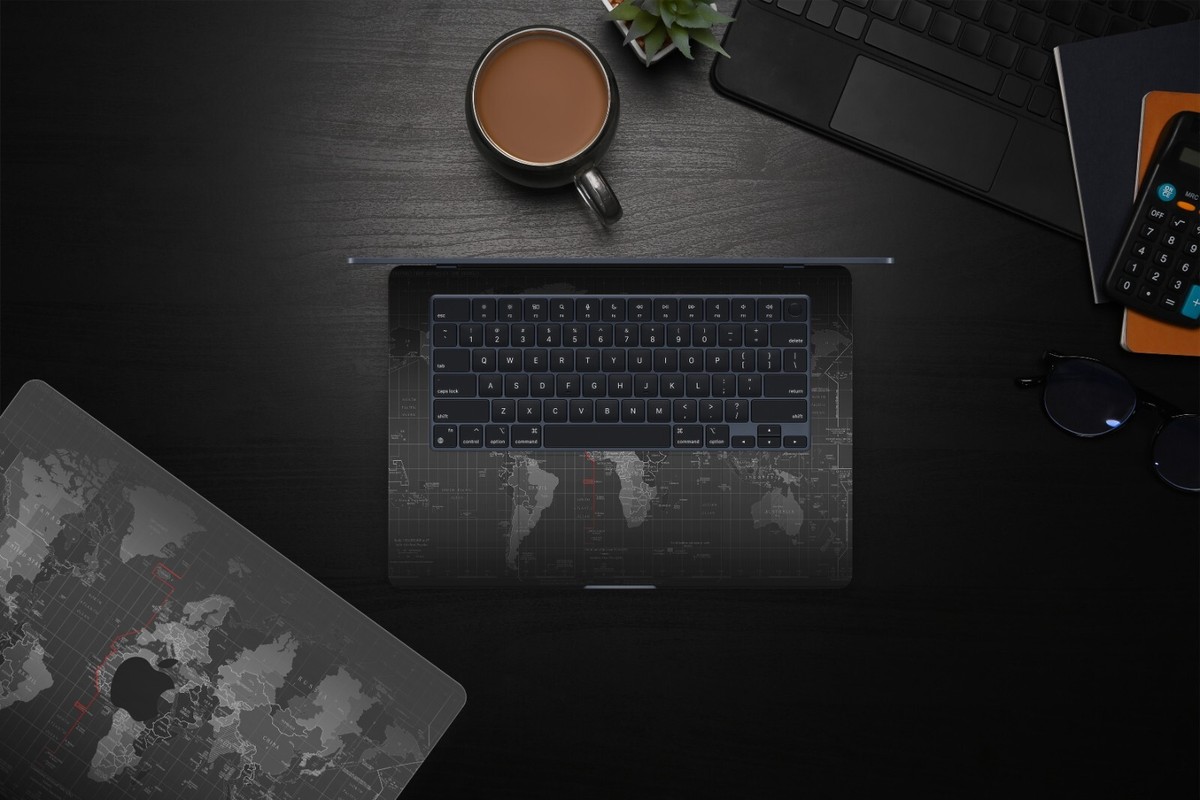 World Map MacBook Skin - Cover Completa Per Modelli MacBook Pro E