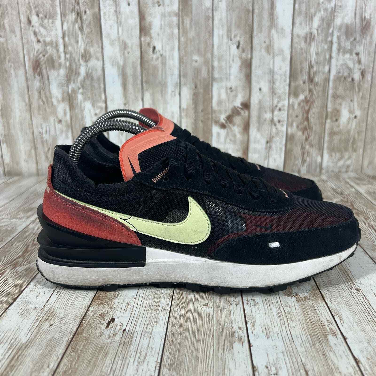 Nike waffle one low Womens 8 black orange