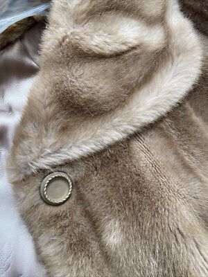 Vintage Mincara By Russel Taylor Women's Tan Faux Fur Long Vintage Mincara By Russel Taylor Women's Tan Faux Fur Long
