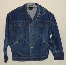 Men's 4XL Vintage Distressed COMPETITION Jeans Jean Jacket RN#100468