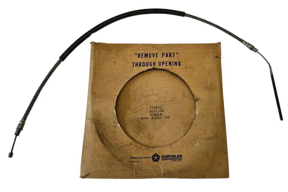 Dodge Lancer Plymouth Valiant 1961-1962 freno de cable de emergencia delantero 2071134 nuevo en stock Foto 2 de 4