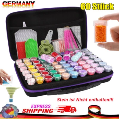 MARKENLOS 5D Diamond Painting Zubehör 60/30 Boxen+ Koffer Aufbewahrungsbox Diamant Malerei