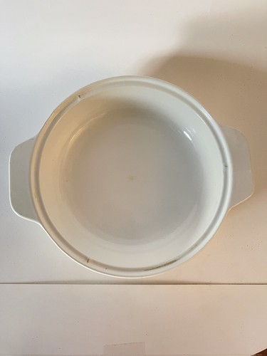 Prizer Ware Cast Iron Enamel Casserole w/ Lid 1 Qt Blue Tulips Handles - Picture 3 of 6