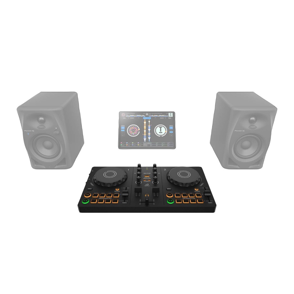 AlphaTheta DDJ-FLX2 Compact Beginner 2-Channel DJ Controller w