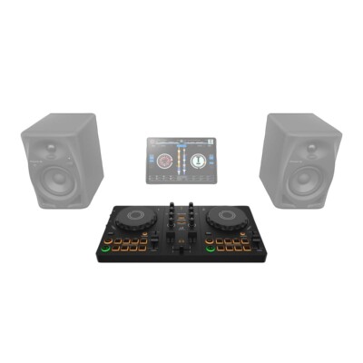 AlphaTheta DDJ-FLX2 Compact Beginner 2-Channel DJ Controller w