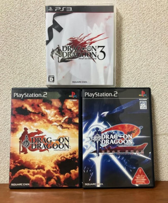Lot 3 Drag On Dragoon 1 2 3 Set  PS2 PS3 DOD Square Enix  PlayStation 2 3 Japan