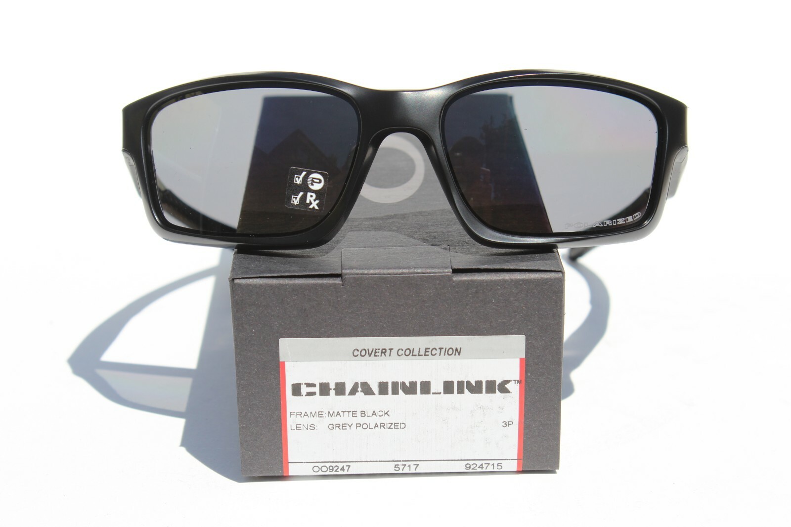 OAKLEY Chainlink POLARIZED Sunglasses Matte Black/Grey Covert NEW OO9247-15  – Biblioteca Nacional de Angola