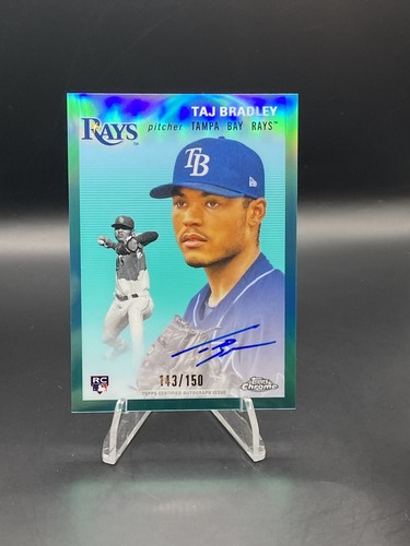 2023 Topps Chrome Platinum Anniversary Taj Bradley Aqua Auto RC /150