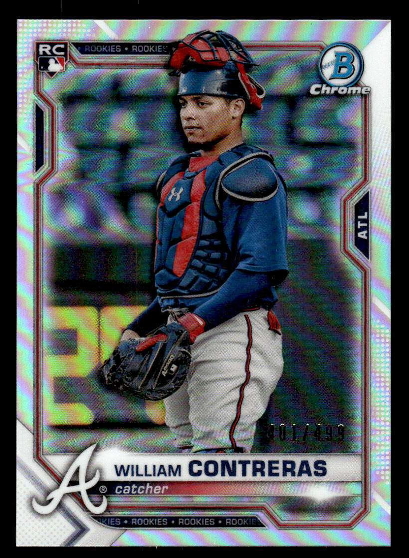 William Contreras 2021 Bowman Chrome #38 Refractor #/499