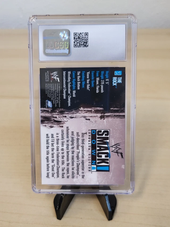 The Rock 1999 WWF Smackdown Comic Images Chromium Green Edition CSG 10 Gem Mint - Image 2 of 3