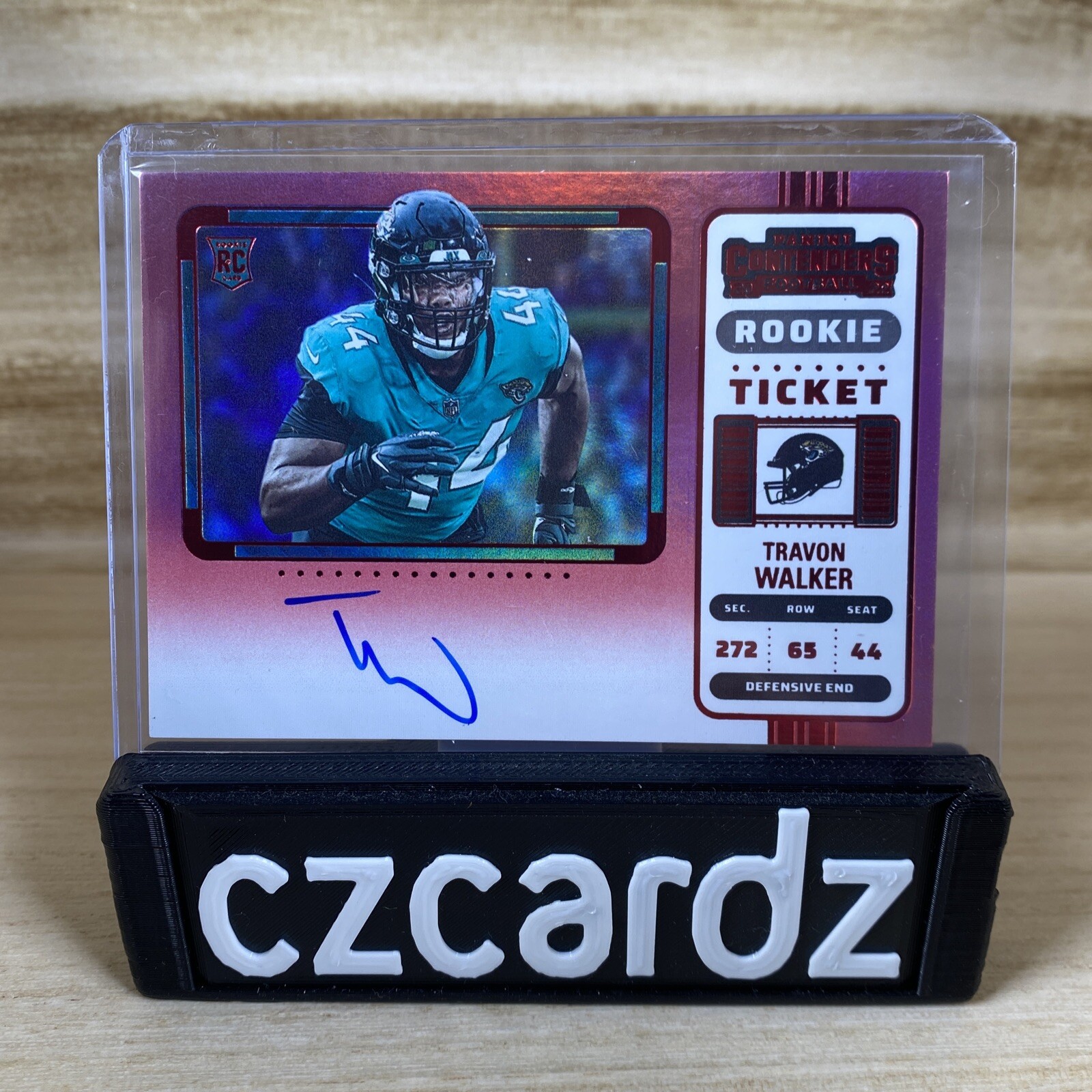 Travon Walker 2022 Panini Contenders Variation Red Zone Rookie Ticket Rc Auto