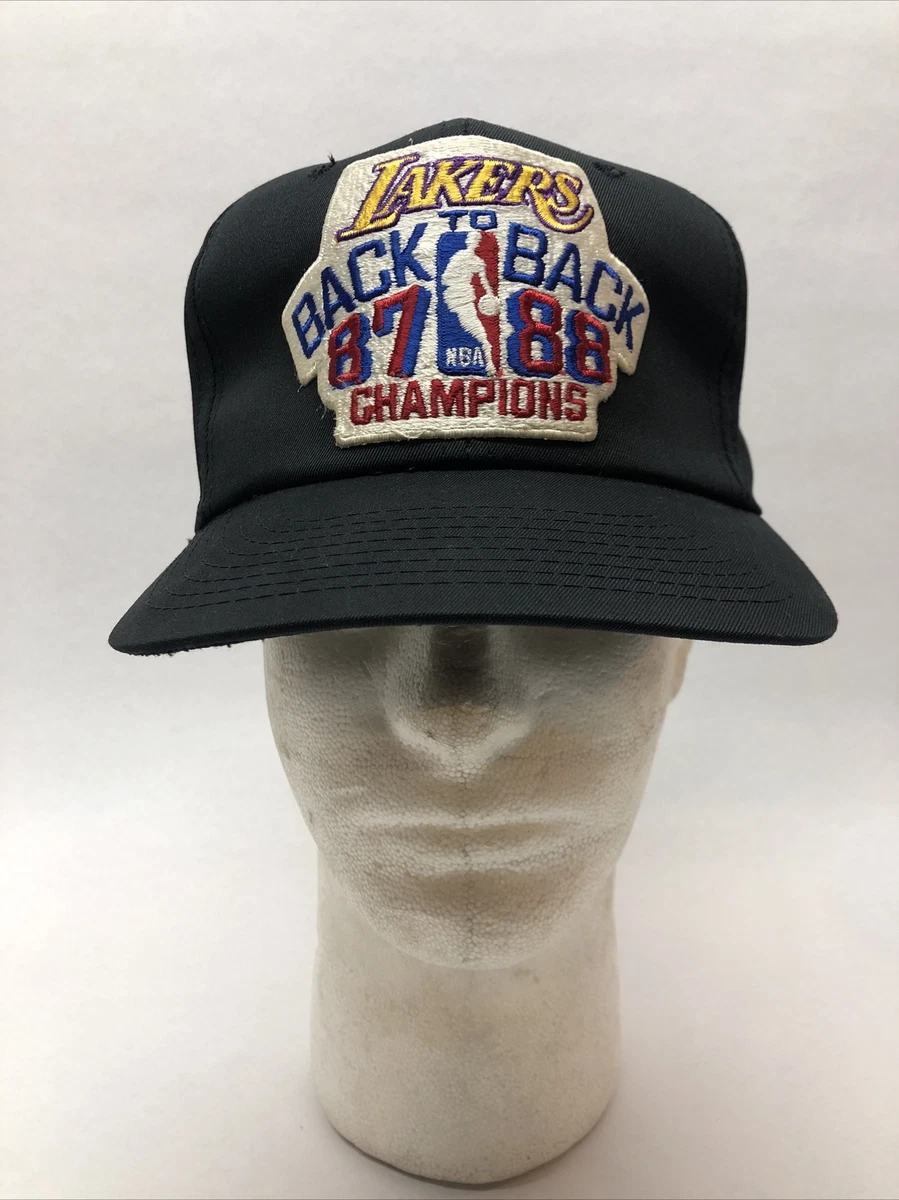 Vintage 1987-88 Los Angeles Lakers Back-to-Back Champions Snapback Hat