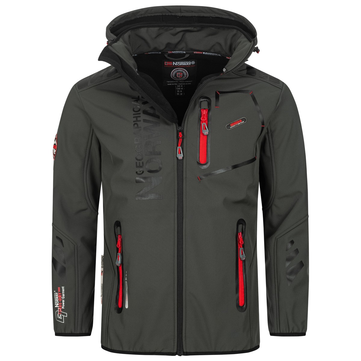 Geographical Norway Vantaa Softshelljacke Grau Rot Retoure
