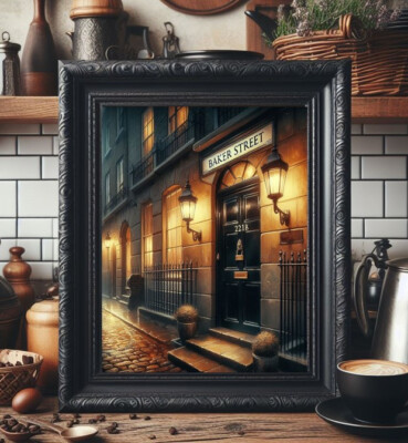 Targa Metallica Vintage Baker Street 221B - Sherlock Holmes, 20x30cm Per Decorazione - Foto 10