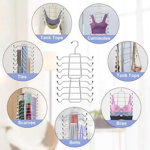 2Pcs Tank Top Hangers Space Saving Hanger Organizer Bra Hangers for Closet Organ - Picture 5 of 12