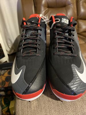 Nike Air MVP Pro Metal Baseball Cleats Black Red 684685-061