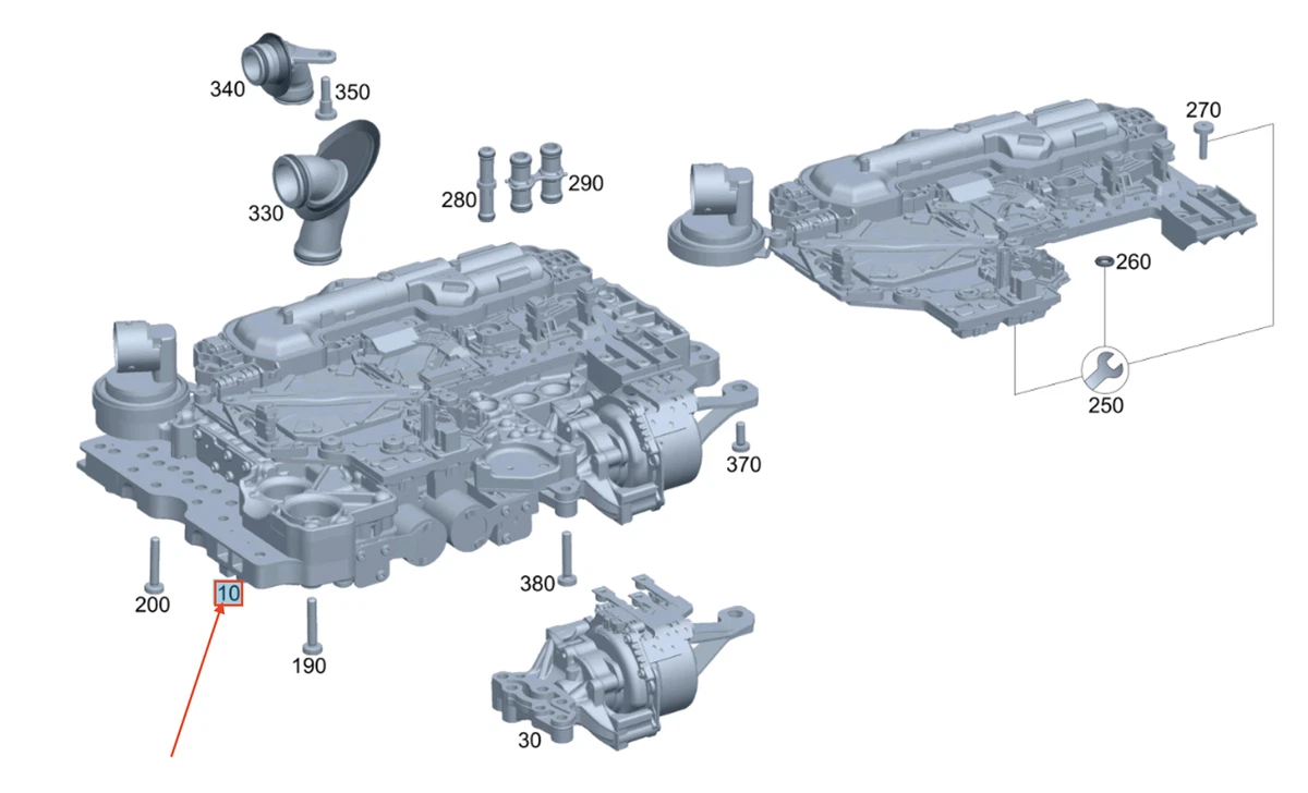 MB GLE Coupe C292 Automatic Transmission Valve Body A725270330487 