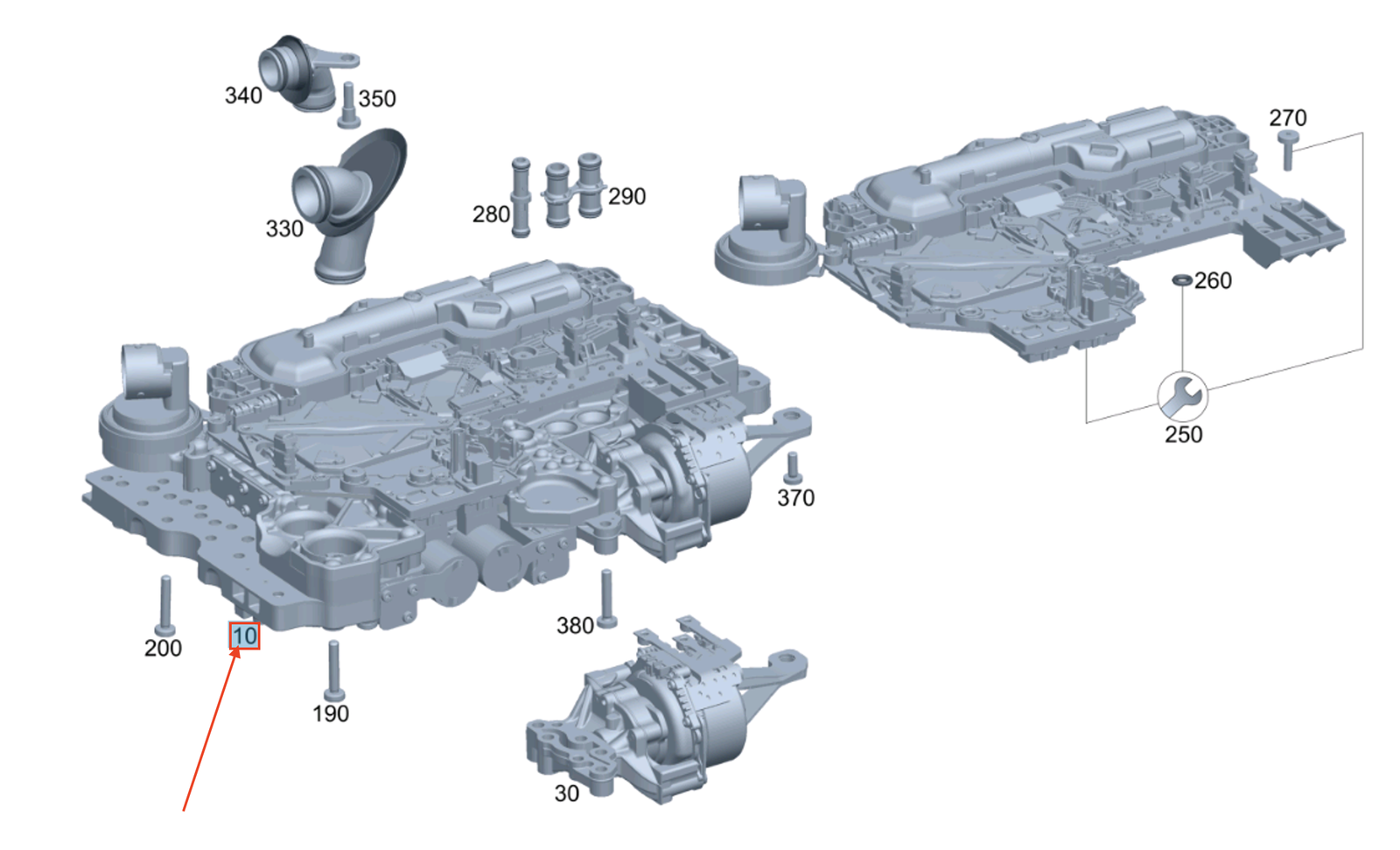 MB GLE Coupe C292 Automatic Transmission Valve Body A725270330487  