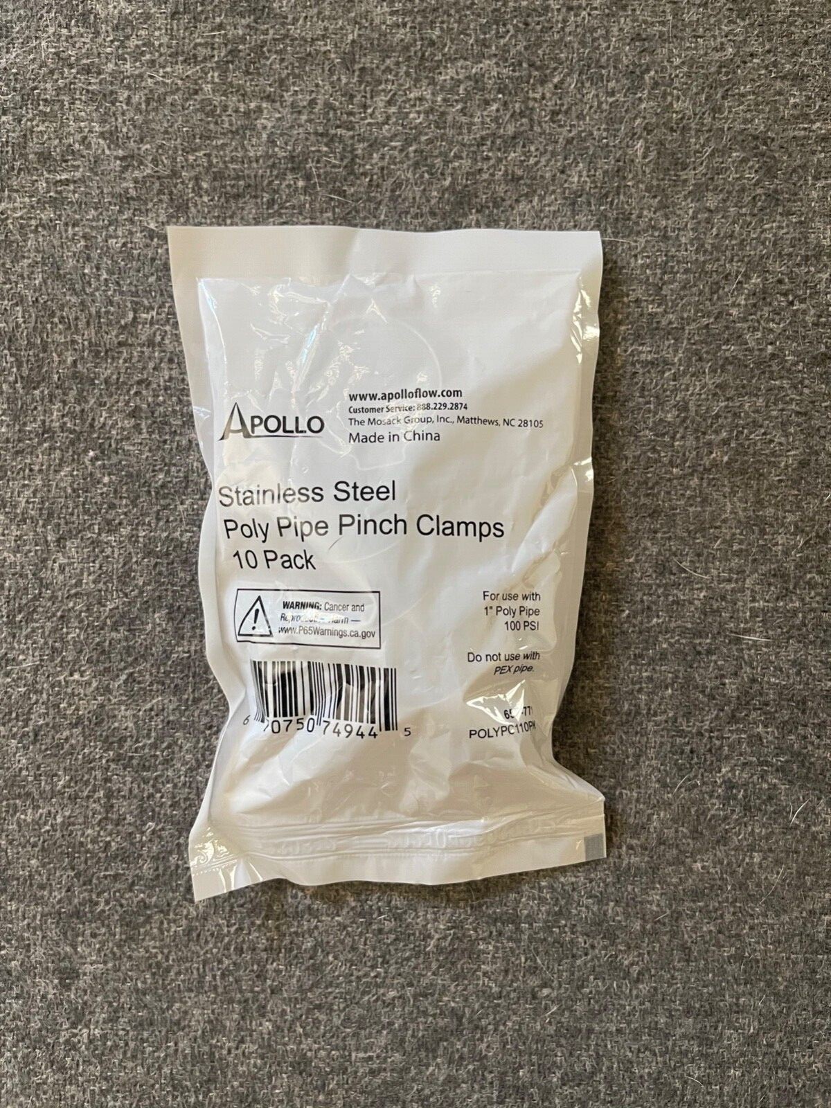 Apollo 1” Stainless Steel Poly Pipe Pinch Clamps 10 pack eBay