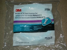 (1) NEW 3M 33293 PERFECT IT 1 FOAM FINISHING PAD 8" DIAMETER SINGLE SIDED INSET 