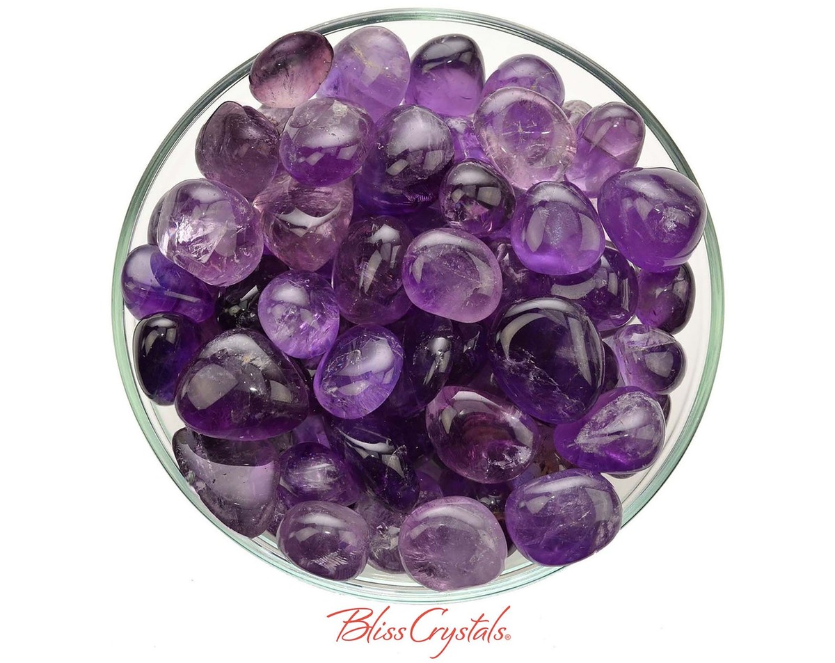 パープルジェム 15P 1 Super Purple Gem AMETHYST Tumbled Stone #SA40 | eBay