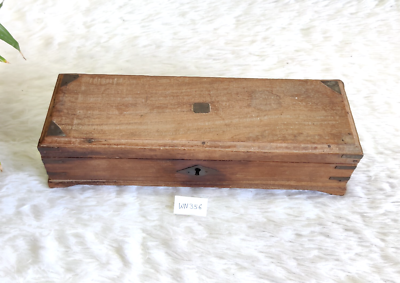 1930s Vintage Handmade Wooden Pencil Pen Box Office Desktop