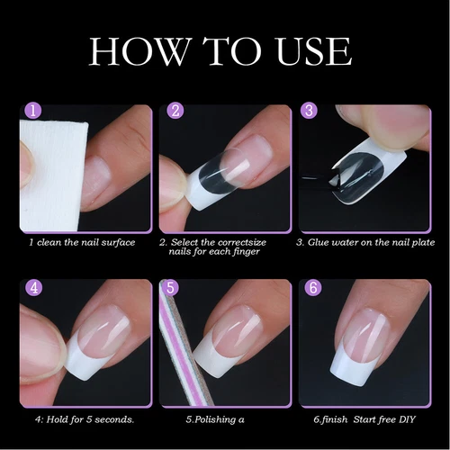 120Pcs/Box Art False Fake Nails Full Nail Tips Acrylic French Artificial Nails - Picture 5 of 26