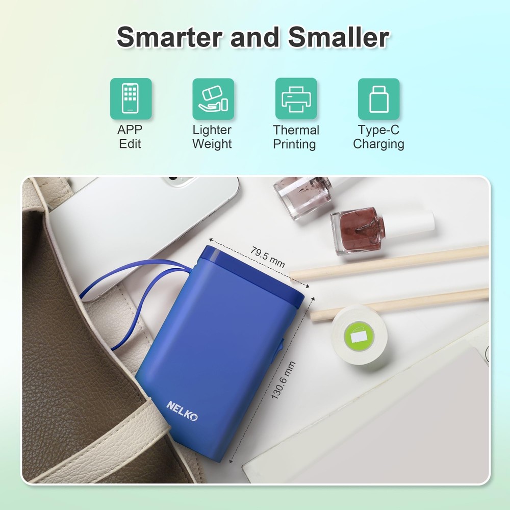 Bluetooth Label Maker P21 Wireless Mini Printer with Tape for Easy Labeling