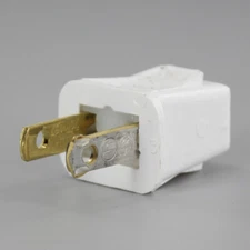 WHITE LEVITON 1-2-3 SNAP ON PLUG POLARIZED 18/2 SPT1 LAMP CORD 30031J