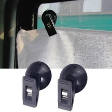 1 Pair Car Window Mount Suction Cap Clips Removable Holder for Ticket Towel