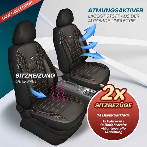 Fundas de asiento de coche Prime adecuadas para Audi A1 GB a partir de 2018 en blanco y negro JOLT808 - Imagen 3 de 10