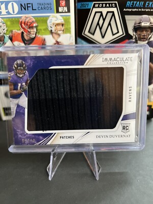 2020 Panini Immacuate Patches RC 7/10 Devin Duvernay Baltimore Ravens