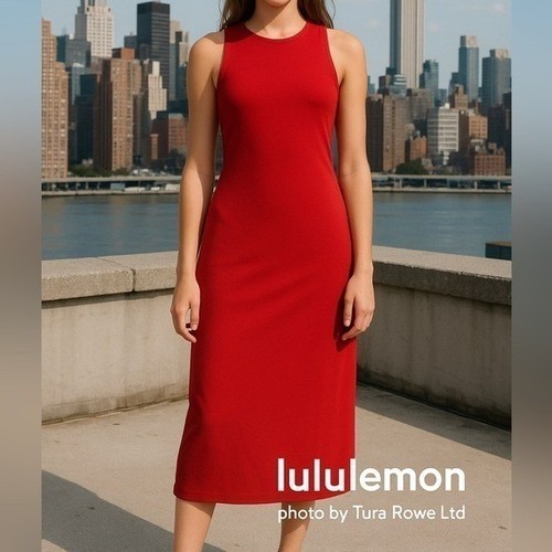 Lululemon All Aligned Midi Dress size 4 Dark Red NWT