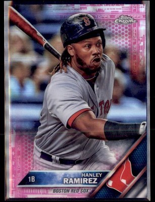 2016 Topps Chrome Pink Hanley Ramirez Red Sox 180