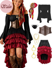 Pirate Costume Women Outfits Renaissance Halloween Costume