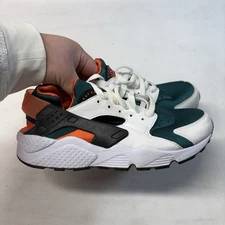 Nike Mens Air Huarache Run AT4254-102 White Orange Green Sneakers Shoes Size 9.5