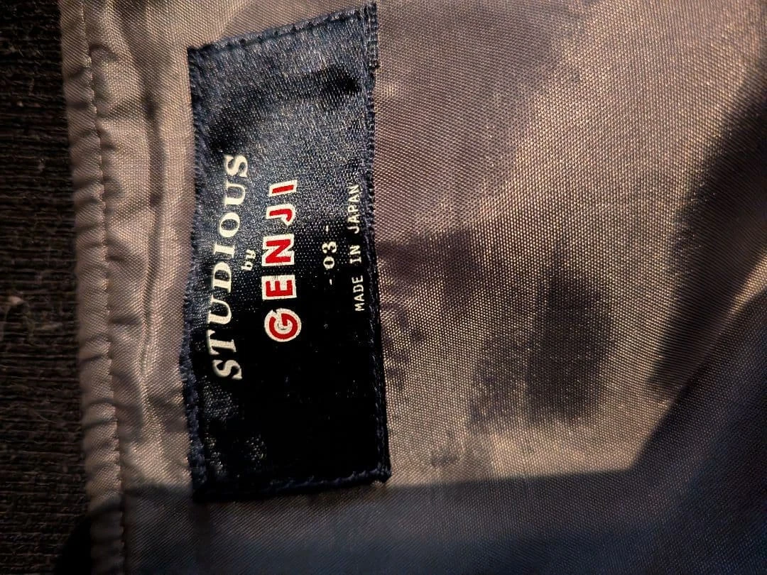 studious genji limited sukajan light blouson navy silver black size 3 japan rare image 15