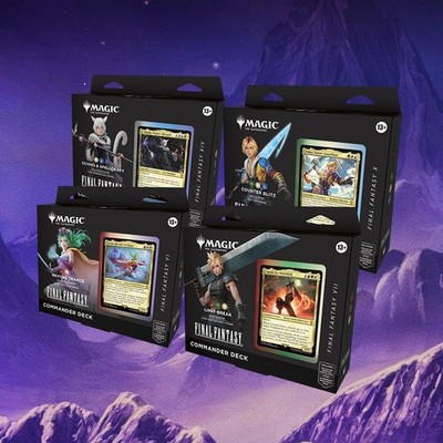 Final Fantasy Commander Decks MTG Set alle 4 Bundle FF FIN Deck Four Limit Break