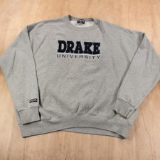 JANSPORT Drake University spellout embroidered sweatshirt XL vtg 90s usa made