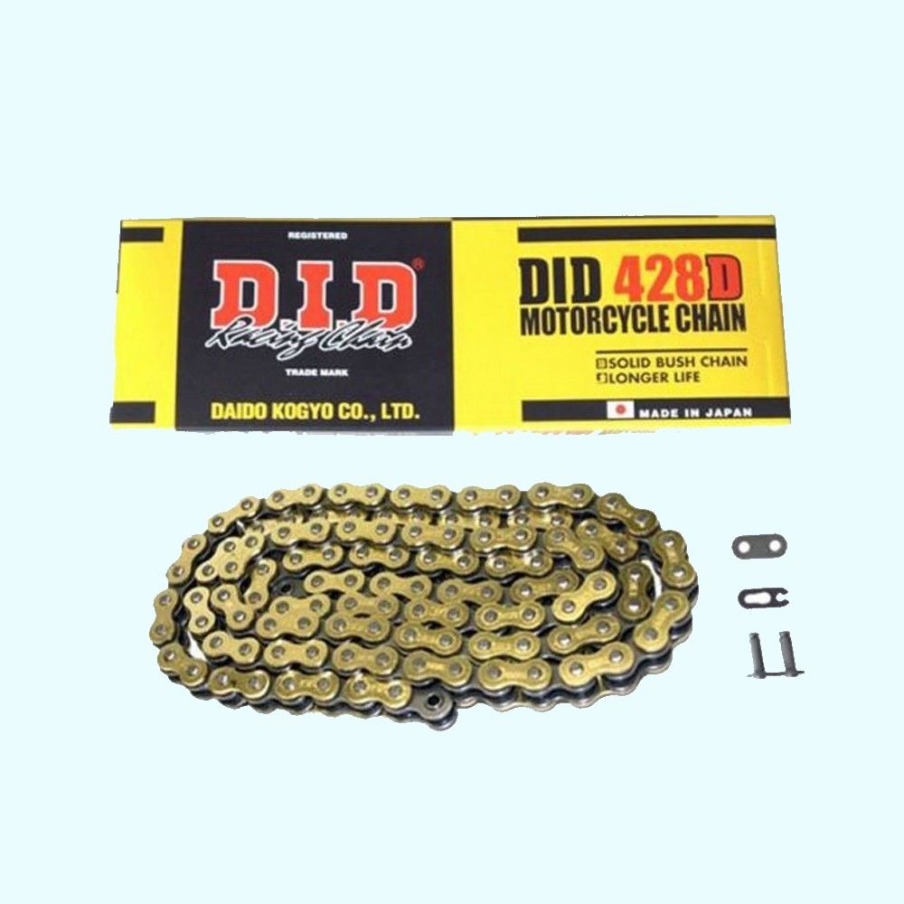 NEW DID STANDARD MOTORCYCLE GOLD DRIVE CHAIN - 428 428D / 134L 134 L Links