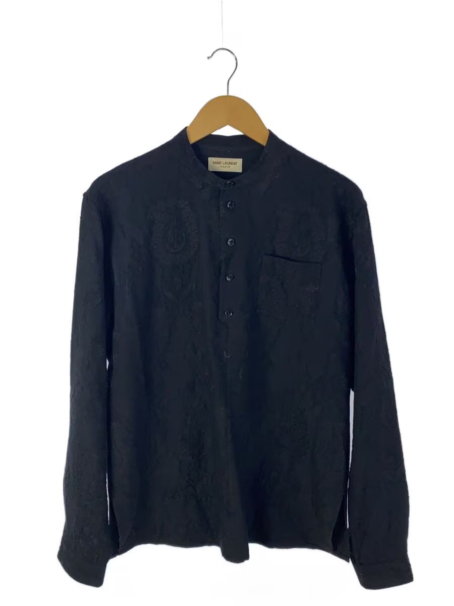 SAINT LAURENT Rayon 18SS Long Sleeve Shirt Wool Black