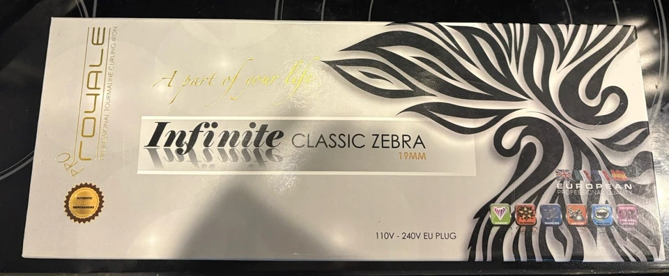 🔥ROYALE RIZADOR TURMALINA PROFESIONAL INFINITE CLASSIC CEBRA 19MM NIOB Foto 2 de 4